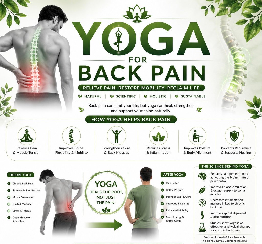 Yoga For Back Pain (Disc Problem, Lower Back, Cervical)